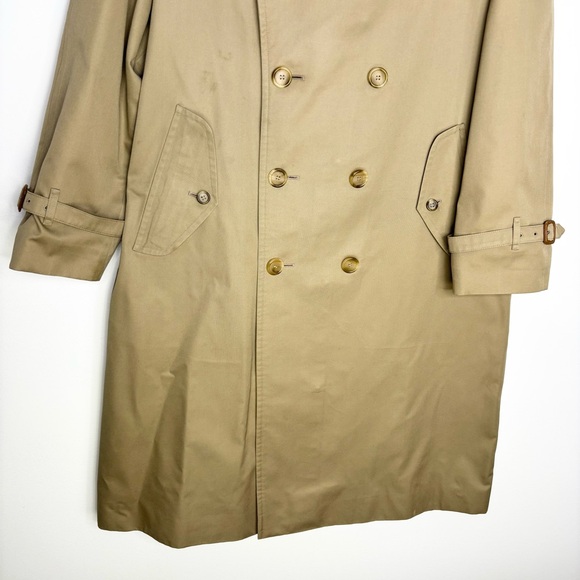 Vintage Burberry Trench Coat Camel Detachable Wool Lining & Collar Women’s L/XL - Picture 6 of 16